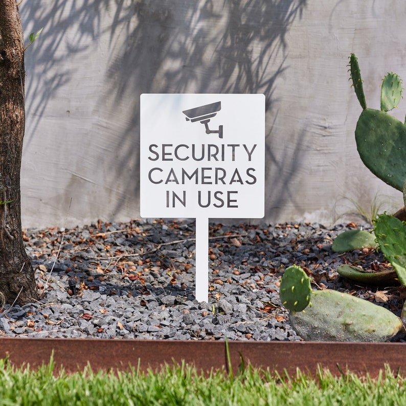 Home Security Number - Tablica ostrzegawcza z kamerą monitoringu -