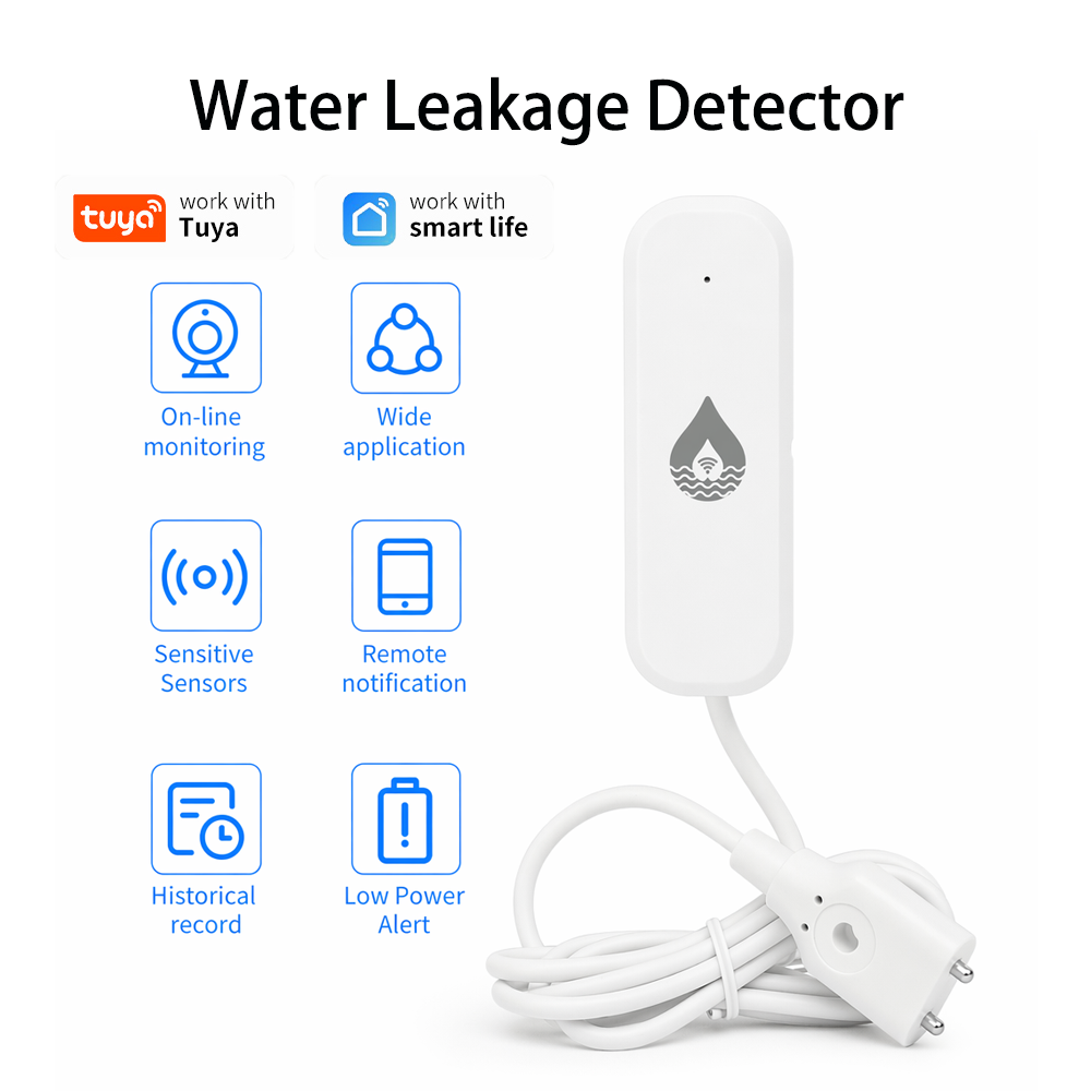 Home Security Monitoring - Czujnik alarmowy wycieku wody YFK WiFi/Zigbee,