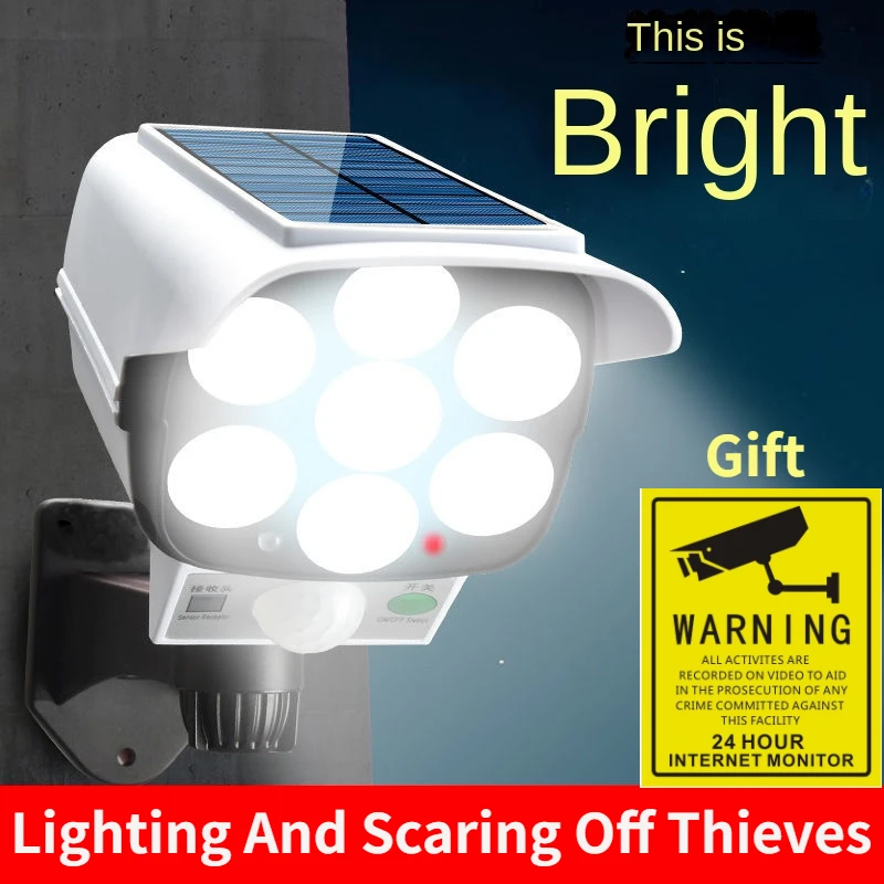 Home Security Monitoring - Zewnętrzna lampa słoneczna z czujnikiem ruchu