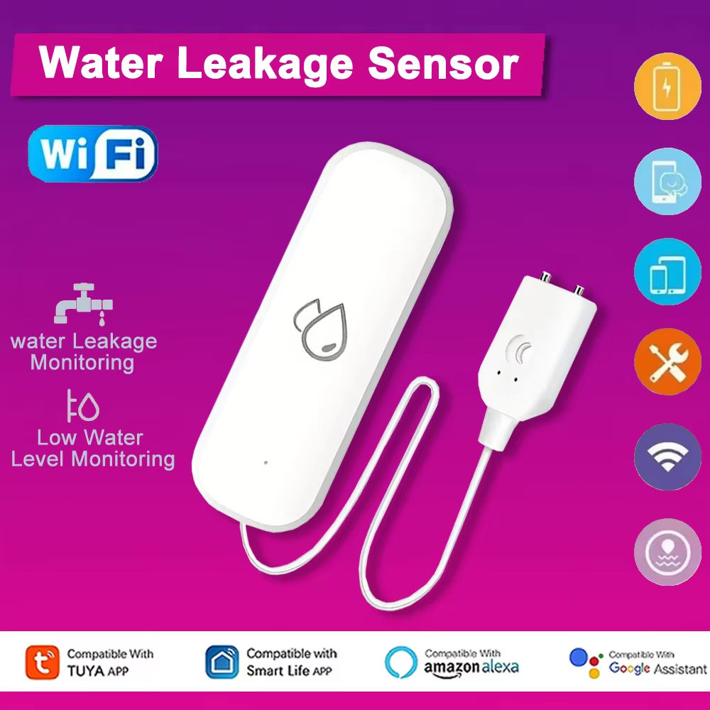 Home Security Monitoring - Czujnik wycieku wody Tuya WiFi, inteligentny