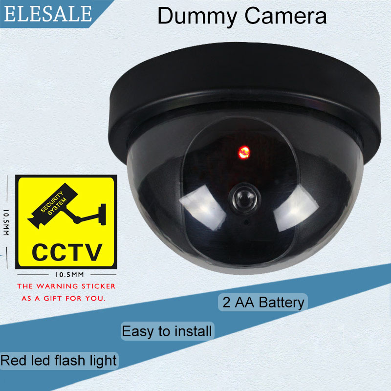 Fake Camera Dummy - Kreatywna czarna plastikowa kopuła atrapa kamery