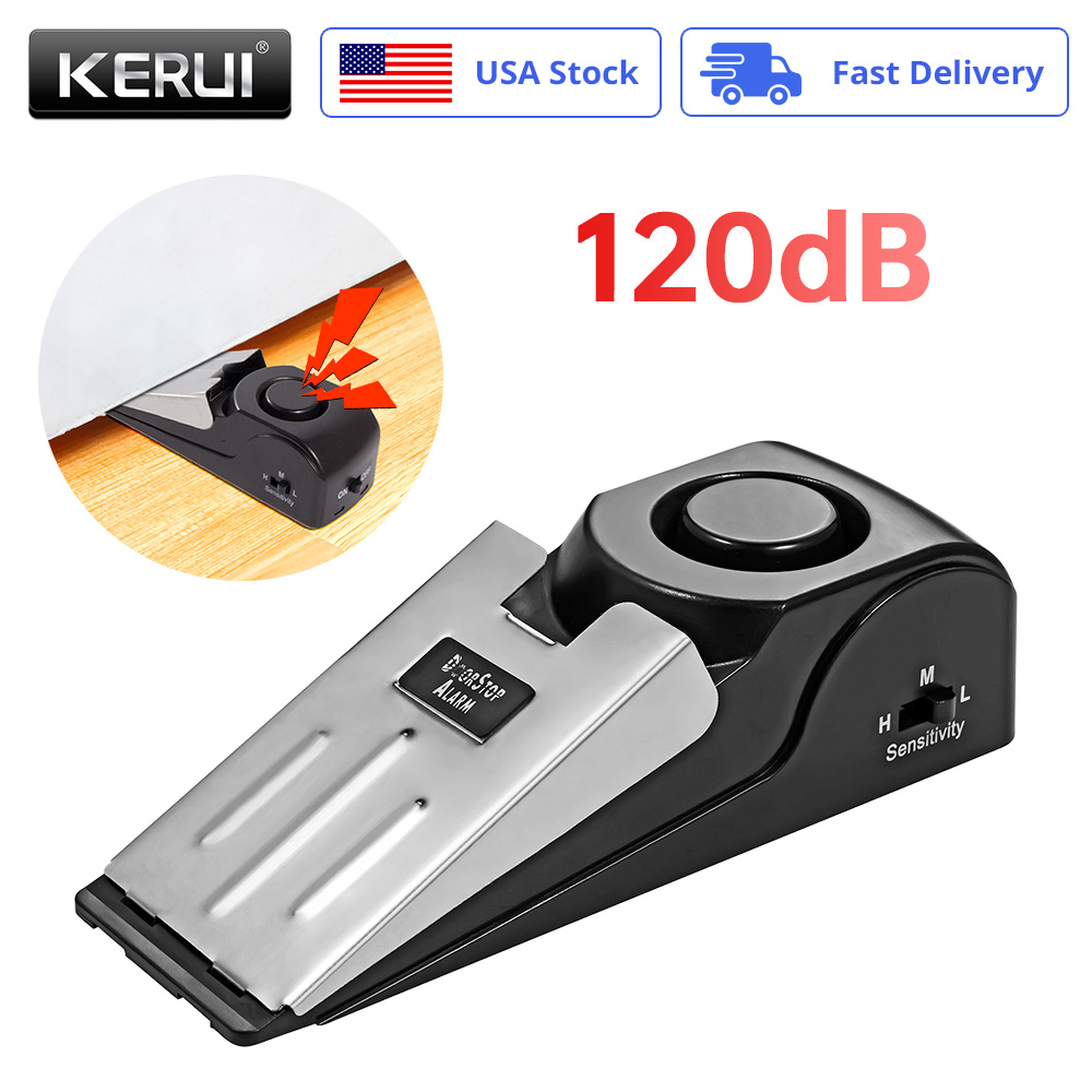 Door Wedge Alarm - Bezprzewodowy alarm antykradzieżowy do drzwi 125dB,