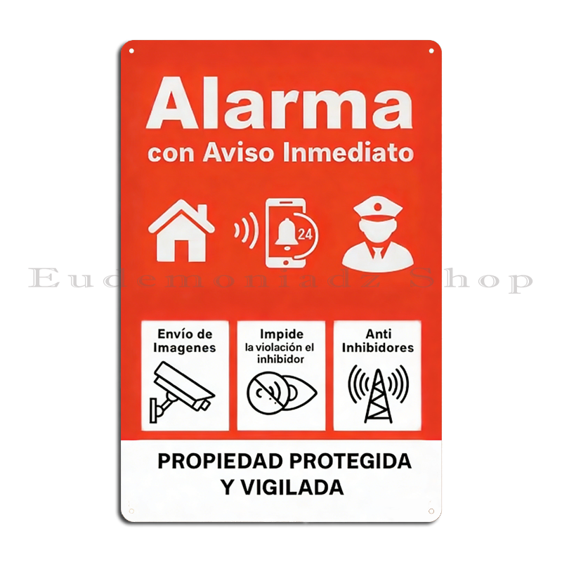 Retro Metalowy Znak Alarmowy 2 – Home Security System recenzja i cena