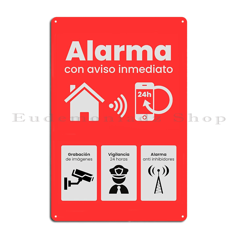 Retro Metalowy Znak Alarmowy 2 – Home Security System recenzja i cena