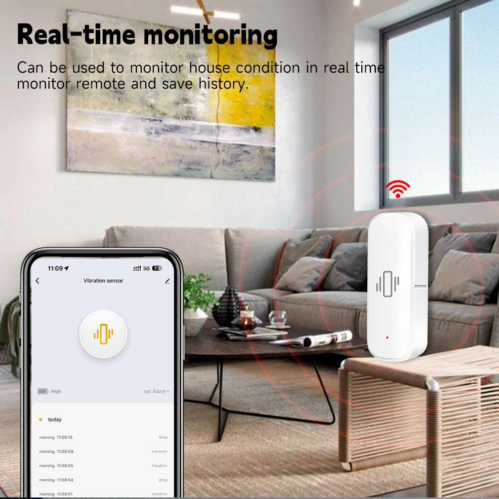 Inteligentny czujnik wibracji  – Home Security App recenzja i cena