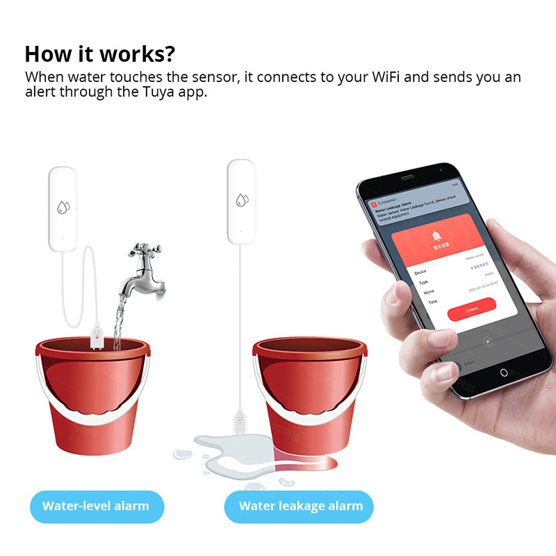 Czujnik wycieku wody Tuya WiFi – Home Security Monitoring recenzja i cena